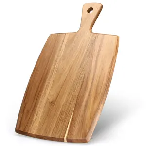 बबूल की लकड़ी काटने बोर्ड के साथ संभाल लकड़ी Charcuterie बोर्ड रसोई काट बोर्डों के लिए रोटी मांस पनीर नाश्ता
