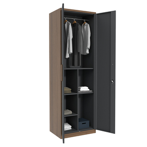 Armoire à vêtements chambre armoire de rangement armoire en acier 2 portes armoire en métal placard Mini casier en acier - Product Image 6