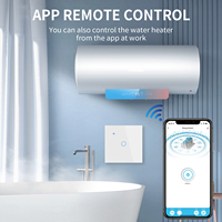 Interruptor Inteligente WiFi Tuya de Alta Potencia 40A 8000W con Panel Táctil de Vidrio ABS para Calentador de Agua y Caldera, Control Remoto, Smart Life, Duradero