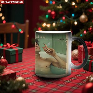 Frosted Black <b>Ceramic</b> Mug 11oz Heat Activated Daily <b>Cup</b> - Product Image 1