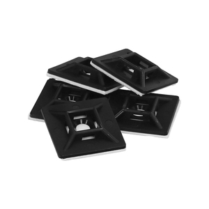 Base Adhesiva para Bridas de Cable 28x28 mm. Negro. Bolsa de 100 Unidades - Product Image 1