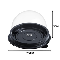 Yuxuan Boîte d'emballage alimentaire en plastique transparent rond personnalisé avec forme de dôme