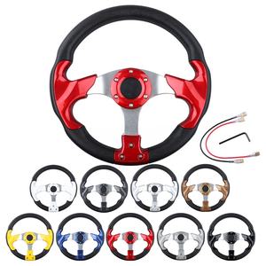 18 मोड्स यूनिवर्सल 13/14 इंच एल्यूमीनियम पु कार रेसिंग स्पोर्ट्स ड्रिफ्टिंग स्टीयरिंग व्हील - Product Image 2