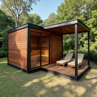 Sauna traditionnel extérieur en bois massif, personnalisable en usine, à vendre – Cabine de sauna en bois pour jardin