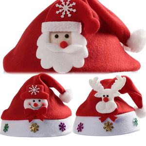قبعة سانتا الجديدة المخصصة عالية الجودة الفاخرة المحشو للبيع بالجملة وتخصيصات ساخنة قبعة الكريسماس للبالغين - Product Image 4