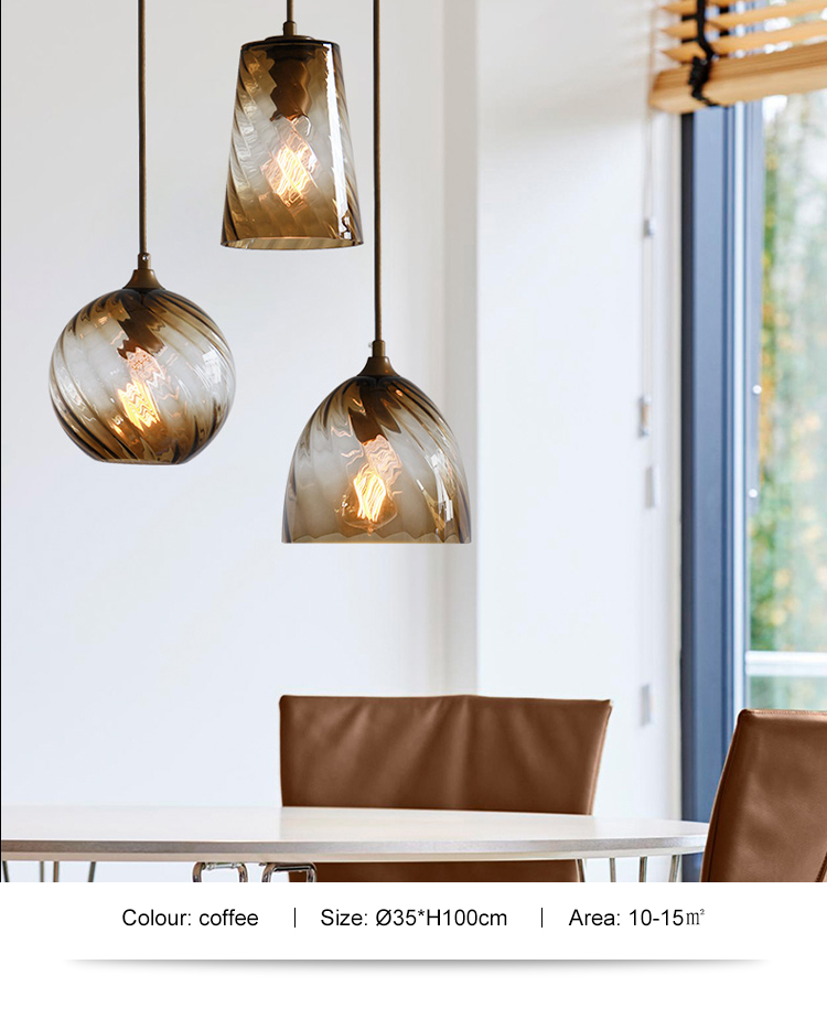 Modern Style Decoration Residential Bathroom Office 9W Red Coffee E27 Pendant Light