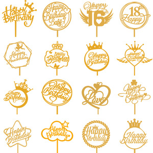 Adornos Decorativos para Pasteles de Acrílico al por Mayor 2023, Nuevo Diseño de Adorno para <span class=keywords><strong>Pastel</strong></span> con Figura de Cumpleaños <span class=keywords><strong>Número</strong></span> <span class=keywords><strong>18</strong></span> - Product Image 1
