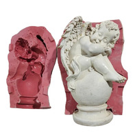 Moules pour ornements de jardin, moules pour sculpture en ciment, moules en béton sur mesure, statue d'ange en fibre de verre