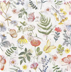 Servilletas de Papel Desechables con Estampado de Mariposas Florales <span class=keywords><strong>para</strong></span> Suministros de Boda, Hoteles y Cafeterías - Product Image 1