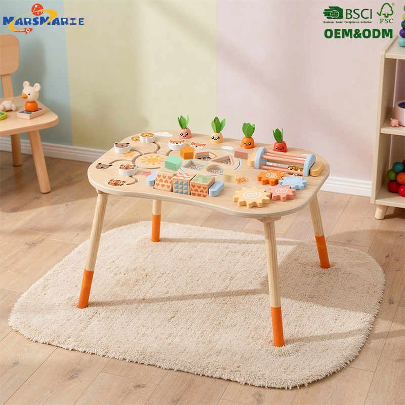 Kids Wood Mesh Pocket Storage 6