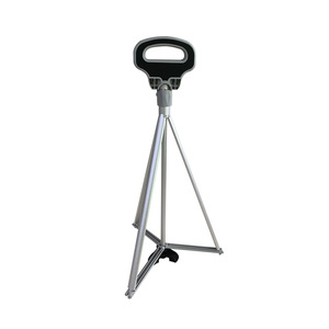 Canne pliante multifonctionnelle en alliage d'aluminium, à quatre pieds, légère, antidérapante, pour personnes âgées - Product Image 1