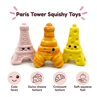 Jouet Squishy Tour Eiffel en forme de Croissant au Fromage, à remontée lente, pour le soulagement du stress et le plaisir sensoriel, pour enfants de 3 ans et plus et adultes