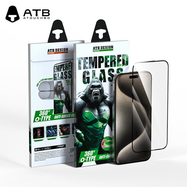 ATB Tempered Glass Screen Protector for 15 Pro Back & Screen-Anti-Shock Anti-Scratch Full Coverage High Transparent