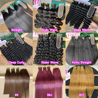 Paquete de Cabello Humano con Cierre 2x6 al por Mayor, Cabello 100% Virgen con Cutícula Alineada, Paquetes de Cabello Ondulado Suelto con Cierre HD