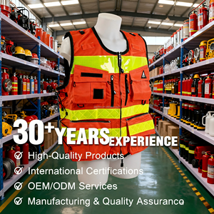 سترة أمان عاكسة للرجال مقاومة للحريق بخياطة محكمة، مضادة للمواد الكيميائية والكهرباء الساكنة، مناسبة لمواقع البناء والتحقيقات - Product Image 2