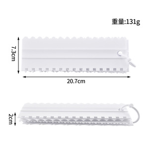 Plastic Scraper Set 4 Piece Double Sided Baking Tool For Cake Butter Frosting Dough Cutting Reusable Rectangle Shape - Product Image 2