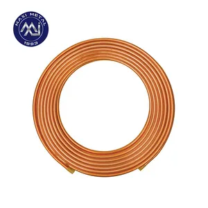 ท่อทองแดงขนาด1/4นิ้ว1/2นิ้วท่อทองแดงสำหรับเครื่องปรับอากาศและตู้เย็น