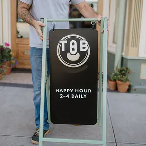 Jh-mech bảng bánh sandwich màu đen ký Bảng <span class=keywords><strong>menu</strong></span> kim loại khung tối giản cho màn hình sự kiện kinh doanh đám cưới - Product Image 4