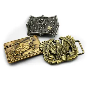 Supplier Promotional Wholesale Belt Buckle Stainless Steel Zinc Alloy Enamel Brass Custom Logo Metal Belt Buckles