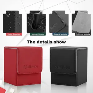 2024 New Custom Logo PU Leather Waterproof Card Deck Case Magnetic Closure Leather Card Deck Box For Your Cherished Card