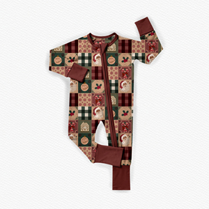 Pigiami in Bambù Personalizzati di Lusso Unisex, Produttore di Pigiami per Neonati, Set Natalizio di Pigiami in Bambù per Bambini, Vendita all'Ingrosso - Product Image 6