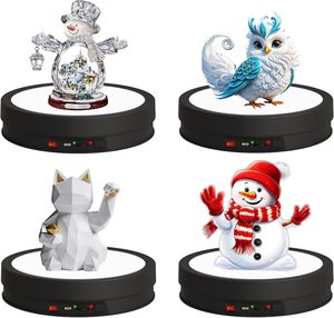 6 màu dẫn ánh sáng Cơ sở không trượt xoay hiển thị đứng, 66lbs tải,(12.6inch/Đen/có dây) - Product Image 1