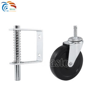 Feder belastete Möbel Gate Caster 100mm 4 Zoll Hartgummi rad für Metall möbel - Product Image 6