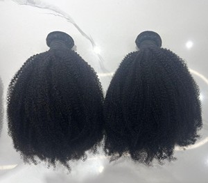 Nguyên chưa qua chế biến Trinh Nữ afro kinky xoăn tóc dệt đôi rút ra kinky coily tóc mở rộng 4A 4B 4C kinky sợi ngang tóc bó - Product Image 4