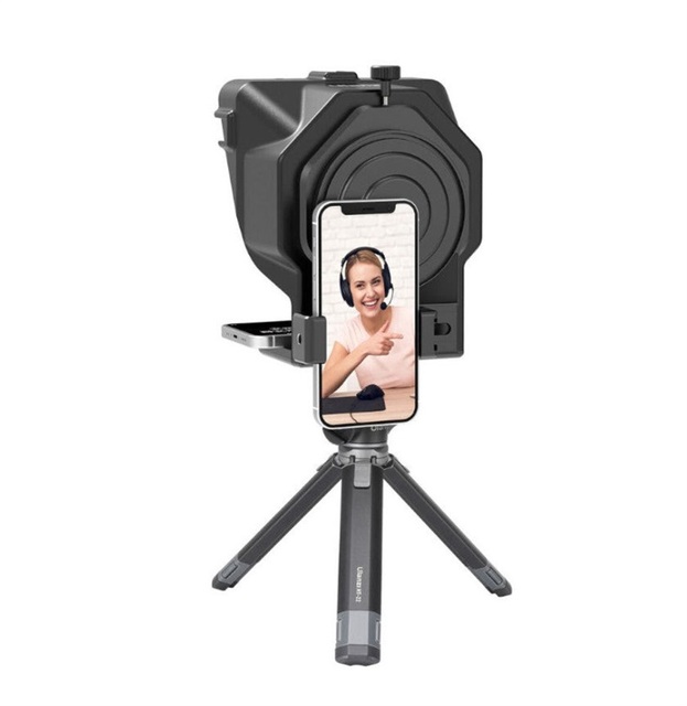 Ulanzi PT-15 Teleprompter for Smartphones & DSLR Cameras Perfect use for Video Recording, Live Broadcast and Interviews