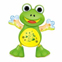 Jouet grenouille musicale interactive et lumineuse, écologique, pour enfants de 3 ans et plus, idéal comme cadeau d'anniversaire pour tout-petits.