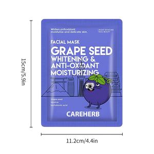 Mascarillas Faciales Coreanas para el Cuidado de la Piel, Blanqueadoras, Antioxidantes, Hidratantes, Mascarilla Facial de Semilla de Uva - Product Image 6