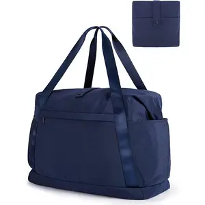 Foldable Personal Item Bag for Spirit Airlines, 18x14x8 Tote Travel Duffle Bag for Women, Carry On Luggage Weekender Ov