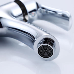 आधुनिक एकल-छेद बाथरूम सिंक नल क्रोम स्टेनलेस स्टील डेक माउंट पानी मिक्सर बेसिन नल - Product Image 2