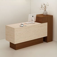 Comptoir de réception moderne et minimaliste en bois, table de bureau, comptoir de réception pour salon ou boutique, prix de gros direct usine