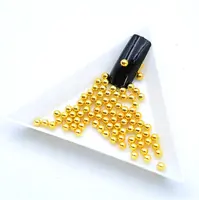Mini cuentas de Metal de Caviar para decoración de uñas, bola de acero, Caviar, rosa, oro, plata, negro, 3D, Micro bolas, adornos, 1KG