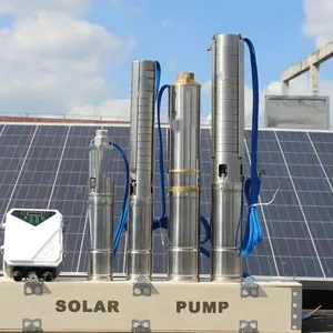 40M-120M 3000W 5000W Pompe à eau solaire pour étang à poissons DC 24V 48V Pompe solaire pour puits profond Système d'énergie solaire Pompe à eau