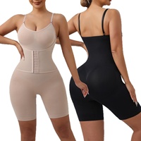 Body gainant amincissant sans couture en nylon, haute élasticité, contrôle du ventre, avec boutons, style européen-américain, taille XL