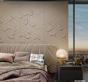 Intaglio fatto a mano su misura 3d con motivo testurizzato pannello da parete impermeabile in pelle con rivestimento in tessuto interno decorativo <span class=keywords><strong>per</strong></span> la casa - Product Image 2