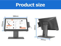 Mesin POS All in One Langsung dari Pabrik Layar Sentuh 15.6 Inci dengan SSD yang Dapat Dilepas untuk Sistem POS Bisnis
