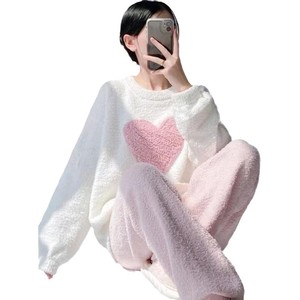 <span class=keywords><strong>Pigiama</strong></span> donna invernale in <span class=keywords><strong>pile</strong></span> caldo cuore dolce Set Loungewear <span class=keywords><strong>taglie</strong></span> <span class=keywords><strong>forti</strong></span> di fascia alta - Product Image 4