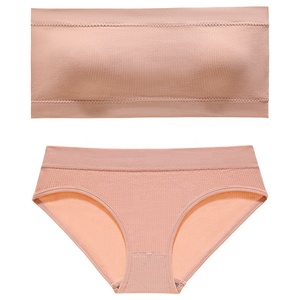 Lingerie sexy sans bretelles, ensemble soutien-gorge et culotte push up pour femmes, 2 pièces, personnalisation à chaud - Product Image 4
