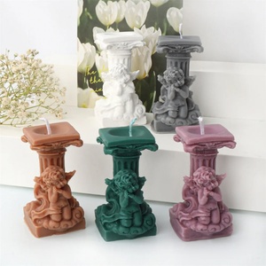 Molde de silicona para velas con diseño de columna romana angelical 3D, molde DIY para velas aromáticas, decoración del hogar, molde de resina. - Product Image 3
