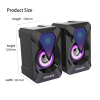 Haut-parleurs audio portables RVB avec lumières Haut-parleurs d'ordinateur de bureau Usb 2.0 de vente en gros