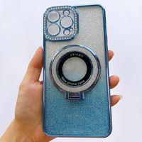 Coque arrière antichoc transparente en TPU souple avec placage de luxe et paillettes pour iPhone 17 17 Pro Max