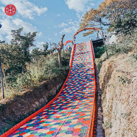 Toboggan Arc-en-ciel pour Enfants, Jeu de Plein Air pour Famille, Parfait pour les Parcs d'Attractions, Résistant aux Intempéries, Facile à Installer