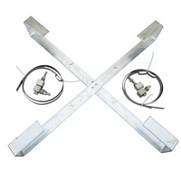 Support de câblage robuste en acier galvanisé en forme de croix/X pour la fixation sur poteau de télécommunications aériennes