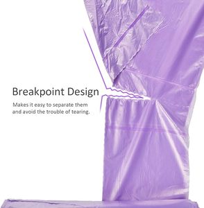 Bolsas de Basura Desechables de Plástico HDPE Tipo Camiseta, 14 Micras, Color Morado, Sellado Térmico, Tamaño y Color Personalizados, 150 Unidades - Product Image 5