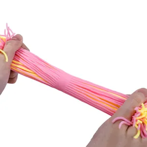 Venta caliente Popular suave colorido TPR fideos elásticos juguete alivio del estrés juguete al por mayor