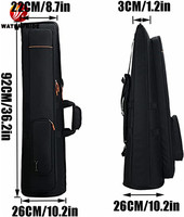 Sac à dos de transport pour trombone Waterpride, personnalisable, imperméable, en polyester souple, avec option de logo personnalisé, 36x8.7x10.2 pouces