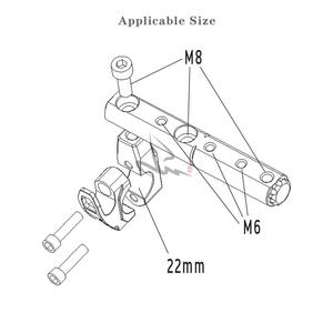 Tige d'extension multifonctionnelle de crochet de <span class=keywords><strong>guidon</strong></span> de <span class=keywords><strong>moto</strong></span> en aluminium CNC <span class=keywords><strong>22MM</strong></span> pour les pièces universelles Yamaha Nmax ADV Xmax - Product Image 3